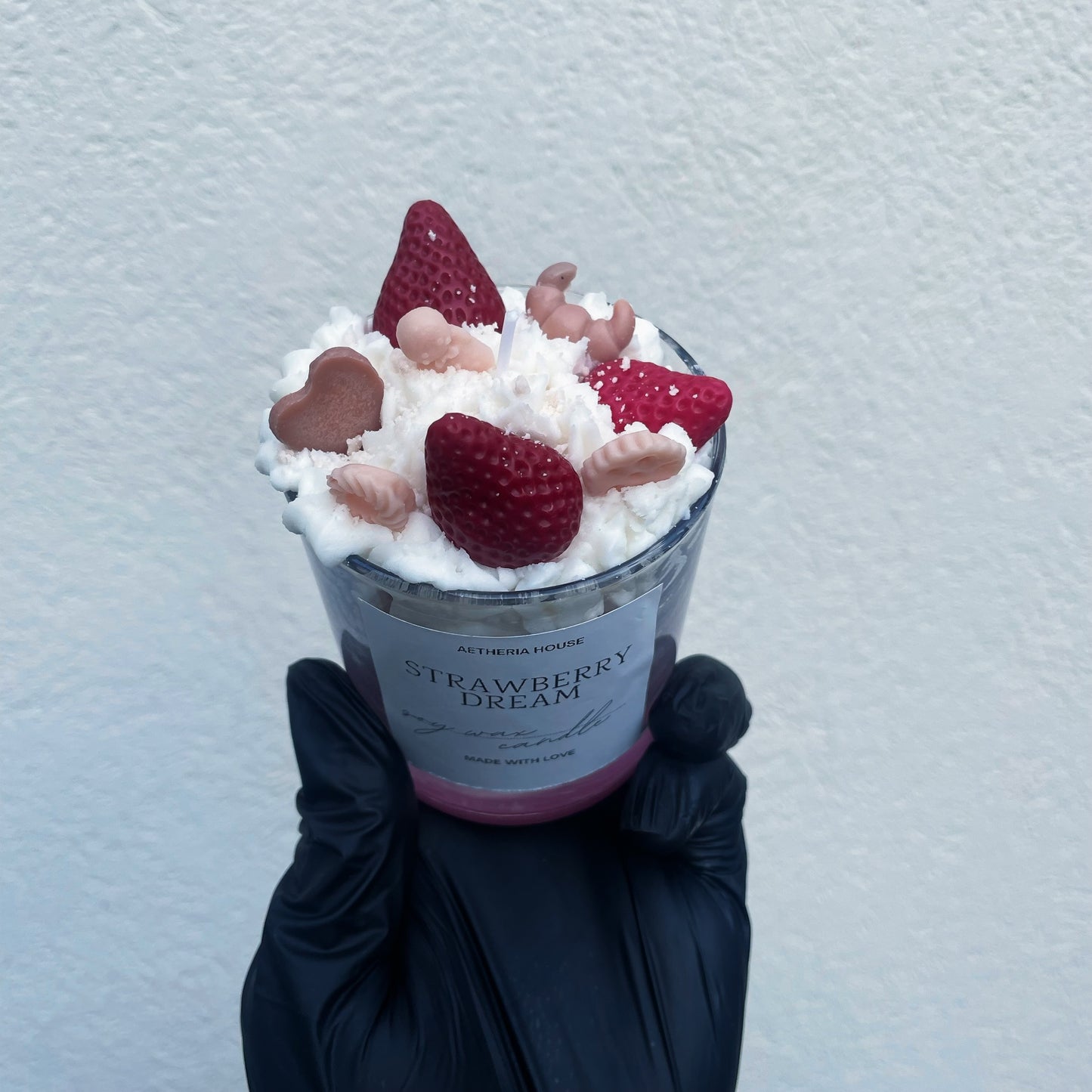 Szója desszert gyertya strawberry dream