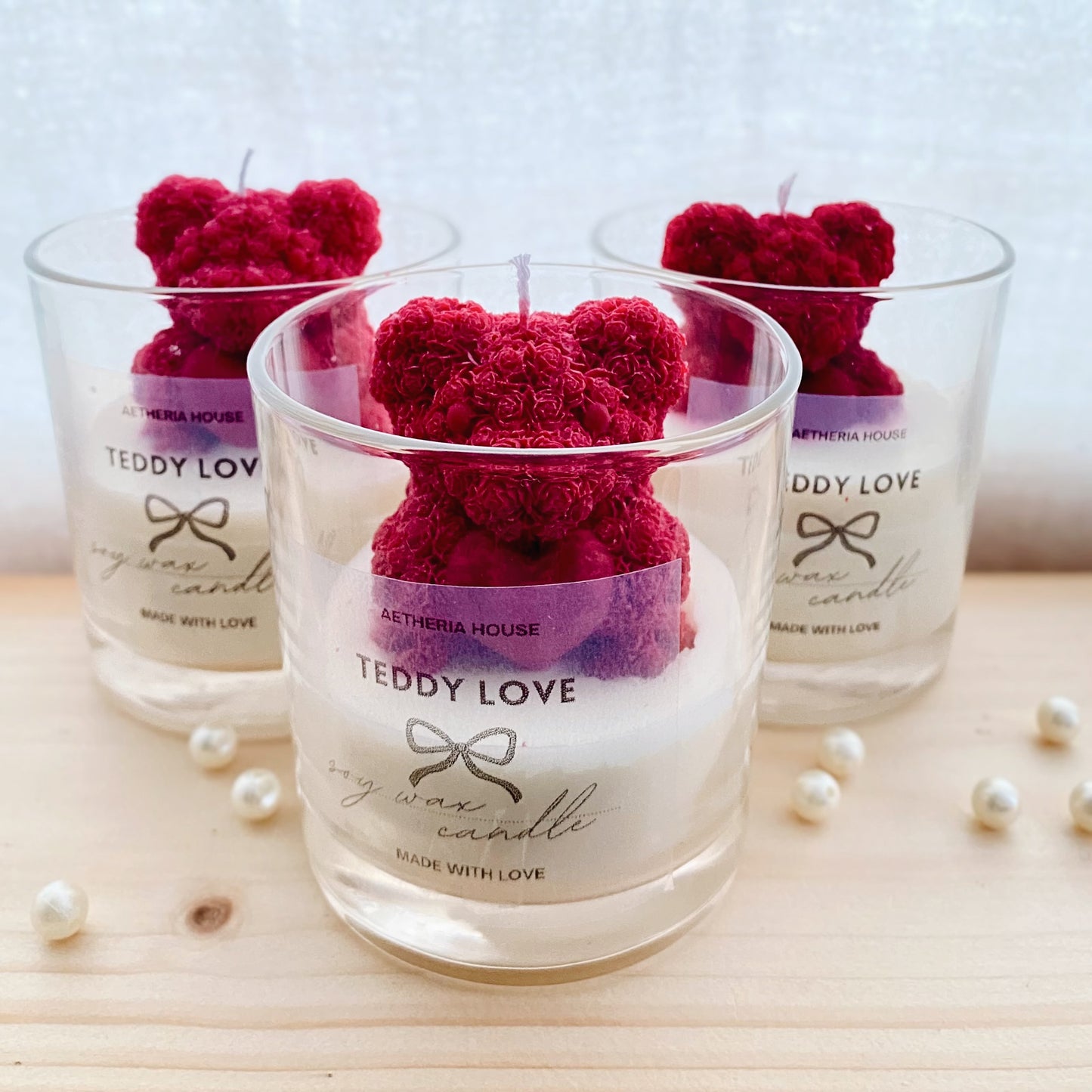 Szójagyertya Teddy Love