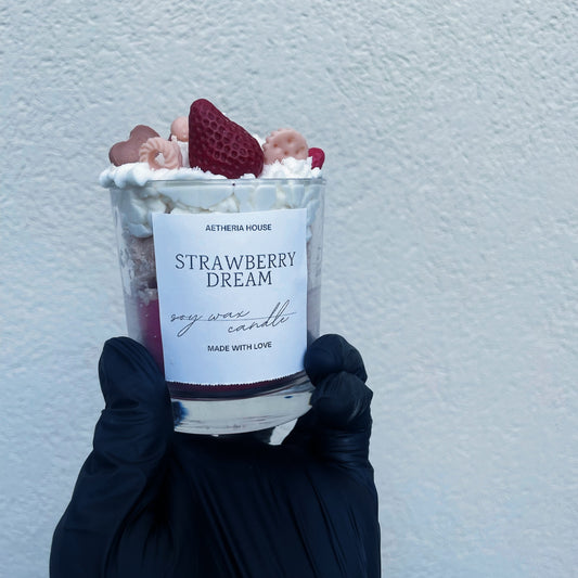 Szója desszert gyertya strawberry dream
