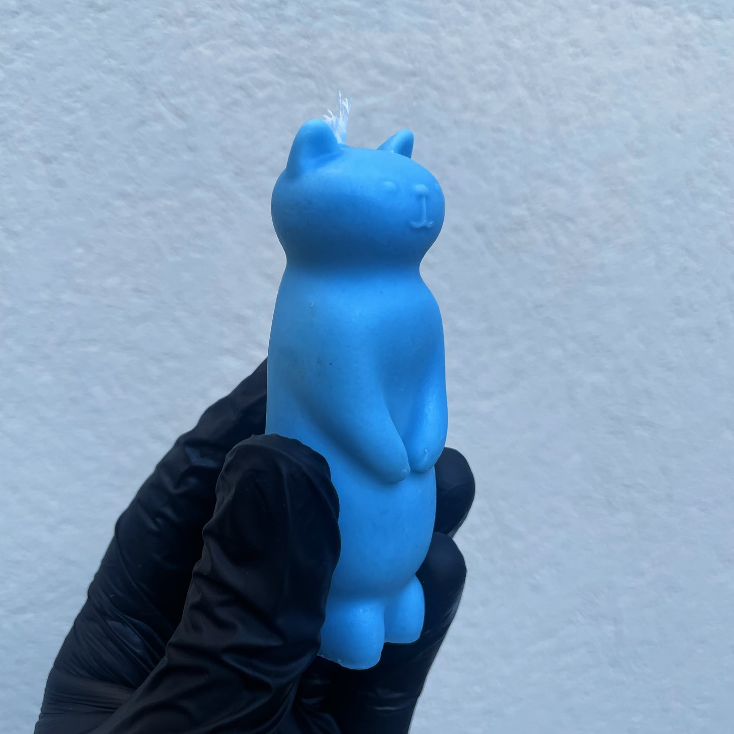 Kék szója formagyertya cica