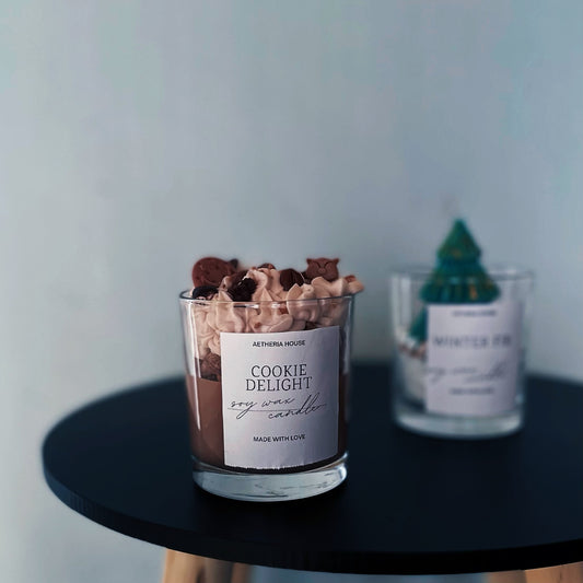 Téli szójagyertya csomagban - Cookie Delight & Winter Fir