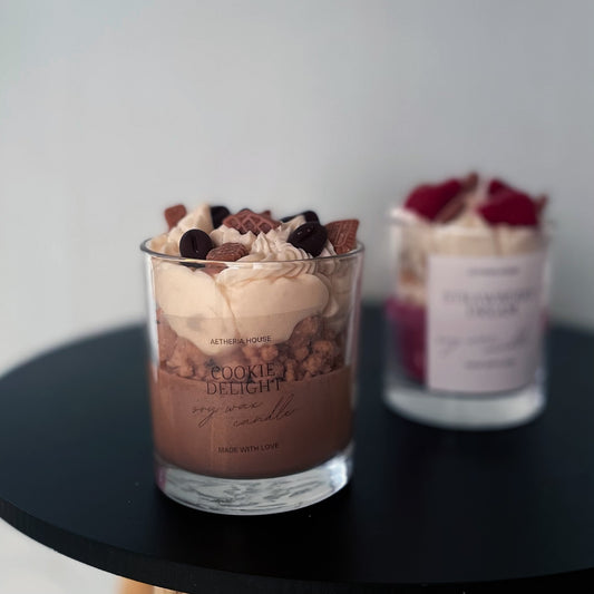 Desszert Szójagyertya csomag- Cookie Delight - Strawberry Dream