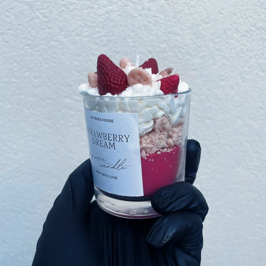 Szója desszert gyertya strawberry dream