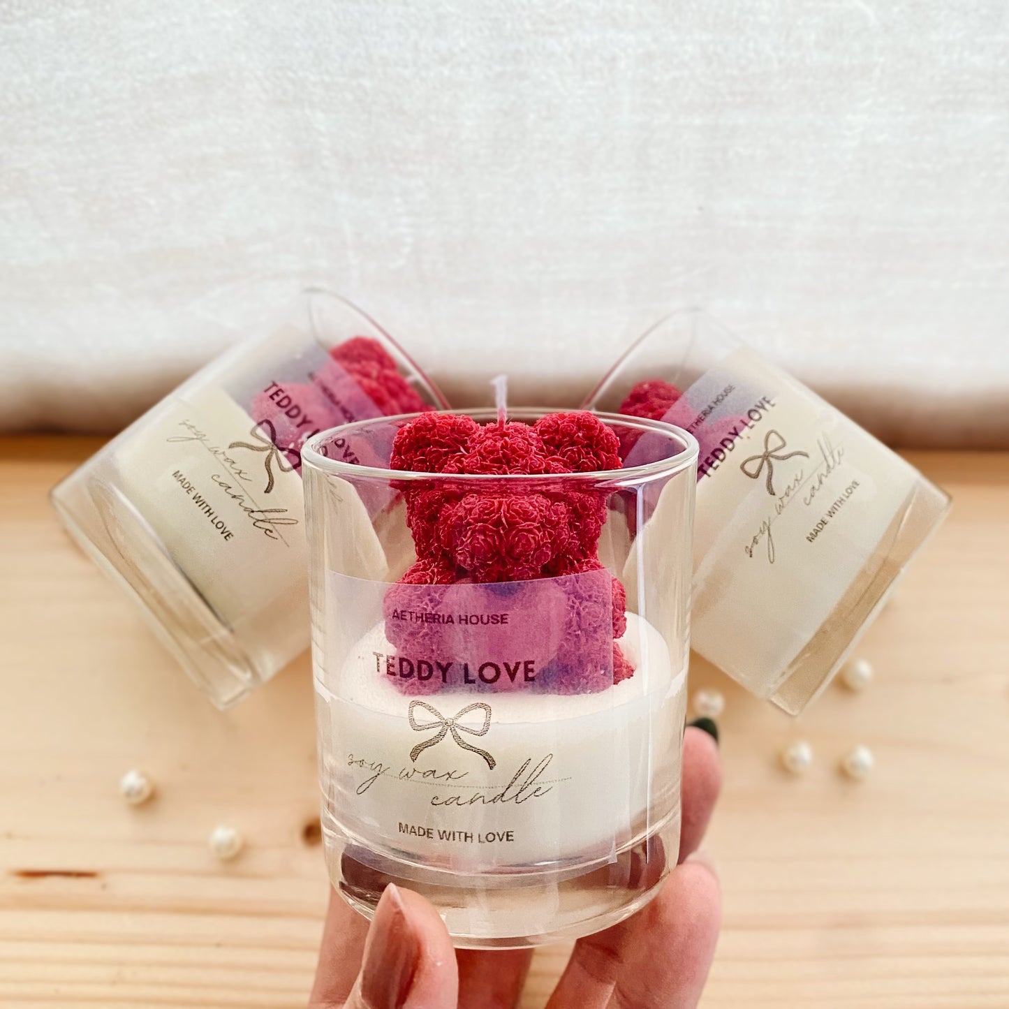 Szójagyertya Teddy Love