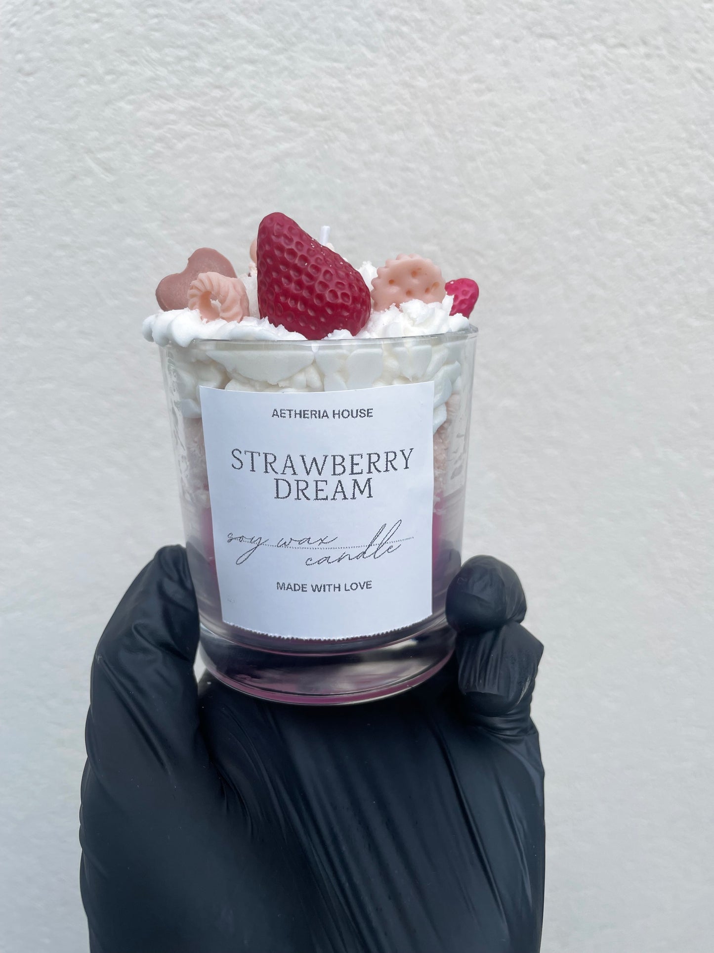 Szója desszert gyertya strawberry dream