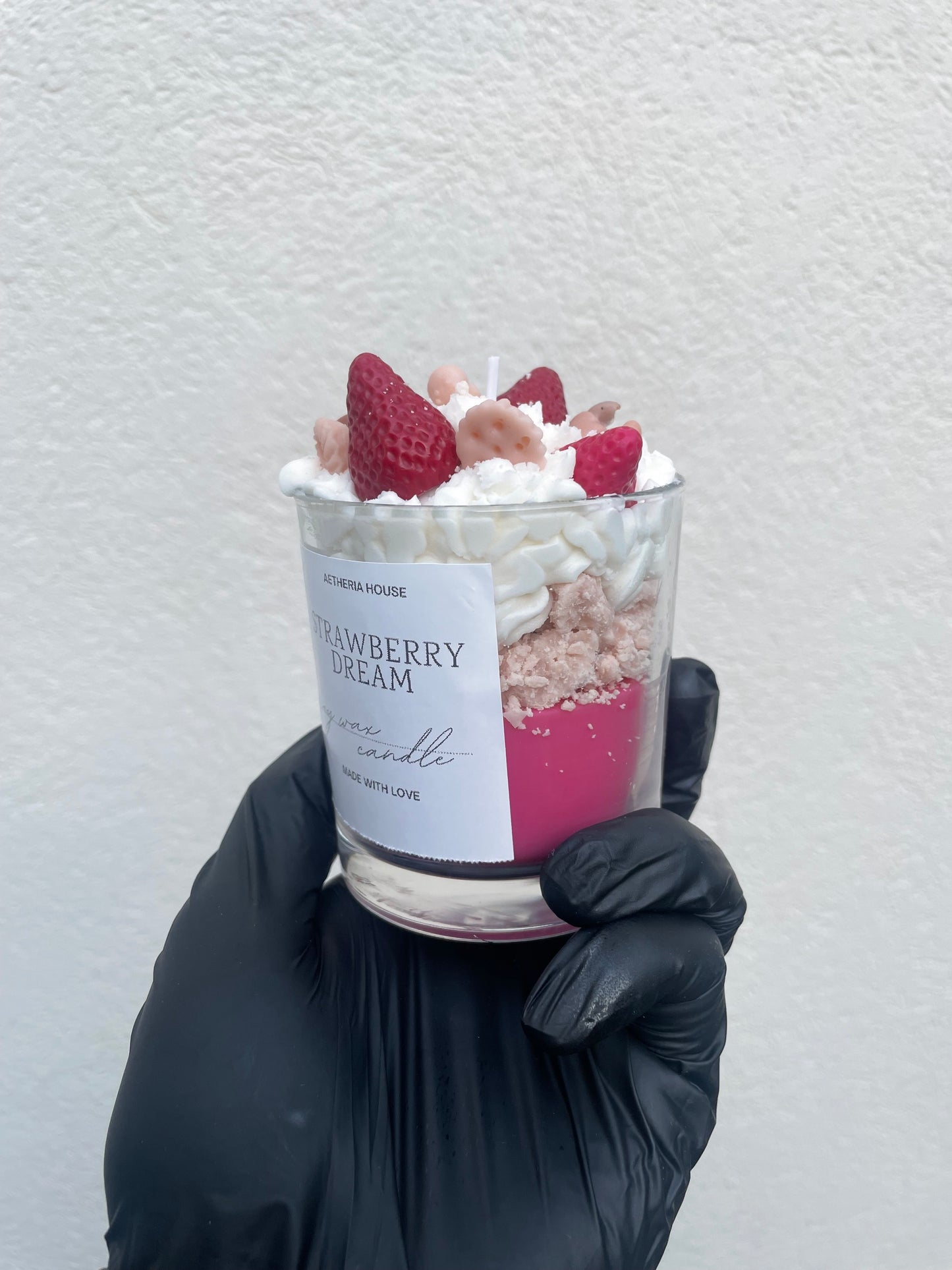 Szója desszert gyertya strawberry dream