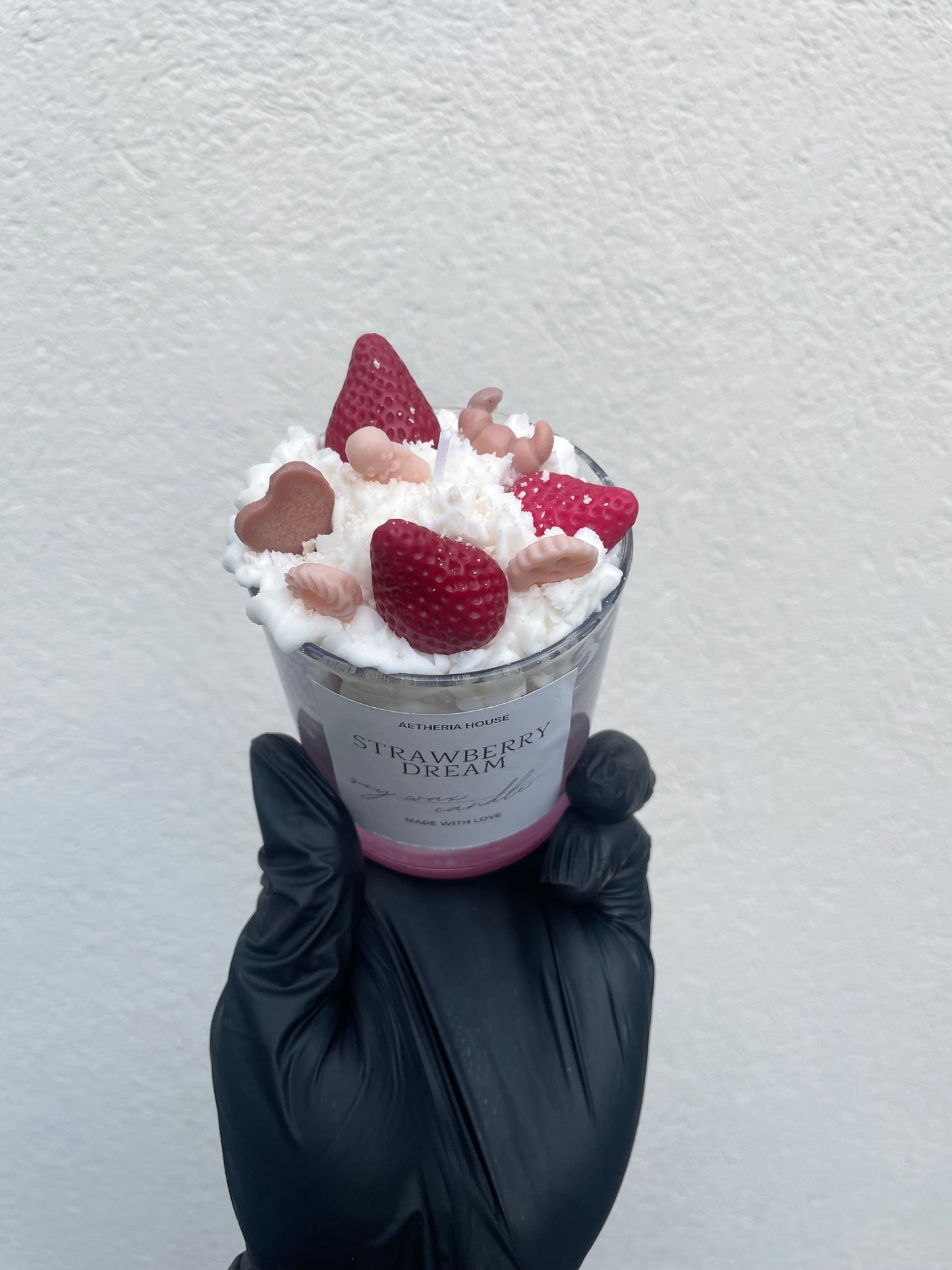 Szója desszert gyertya strawberry dream